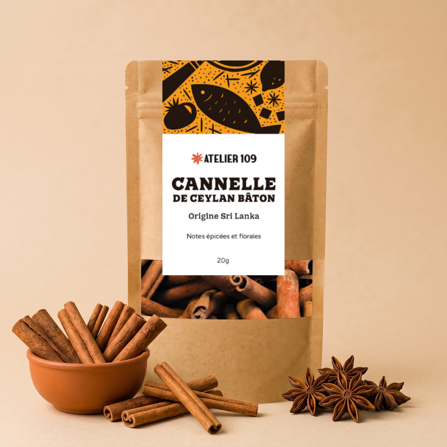 Baton cannelle ceylan Atelier 109