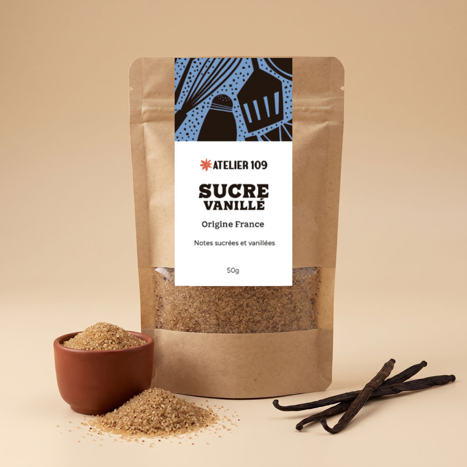 Sucre vanillé artisanal Atelier 109